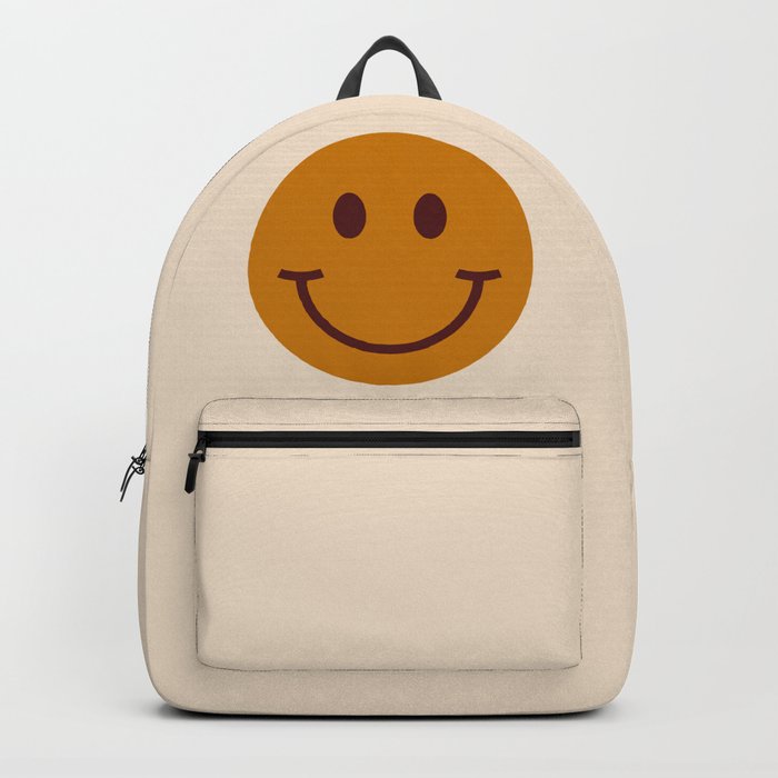 70s Retro Yellow Smiley Face Backpack