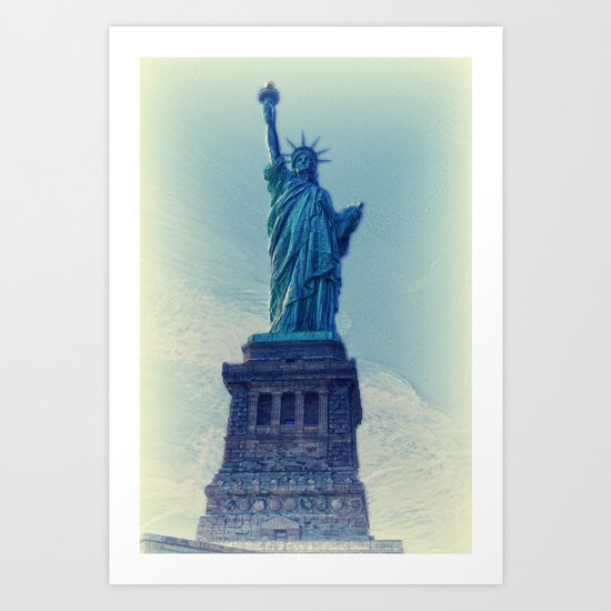 Liberty statue vintage Art Print