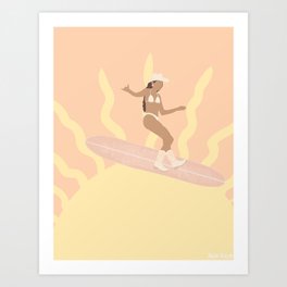 Surfing on Sunshine Art Print