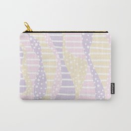Spots and Stripes 2 - Pastel Pink, Yellow and Purple Carry-All Pouch