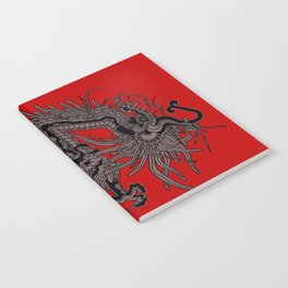 Quetzalcoatl Grey/Red Notebook