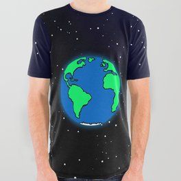 Earth and space All Over Graphic Tee