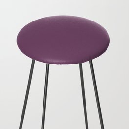Plum Berry deep purple solid color modern abstract pattern  Counter Stool