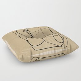 Abstract Line Art Floor Pillow