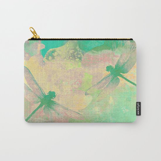 Green Painting Dragonflies Carry-All Pouch