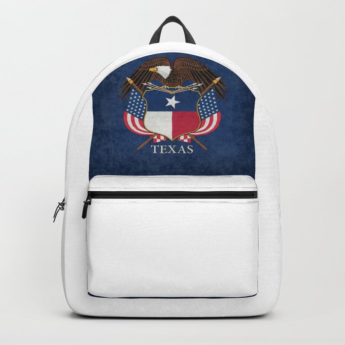 Texas flag and eagle crest - original vintage concept Backpack