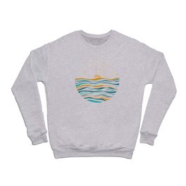 The Sun and The Sea - Gold and Teal Crewneck Sweatshirt