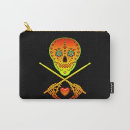 Neon Sugar Skull Drummer. Carry-All Pouch