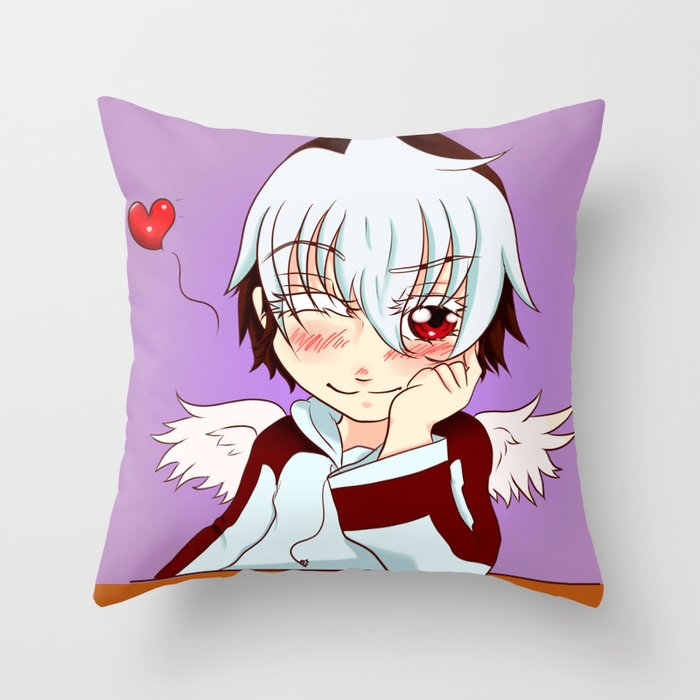 little angel's gaze Throw Pillow