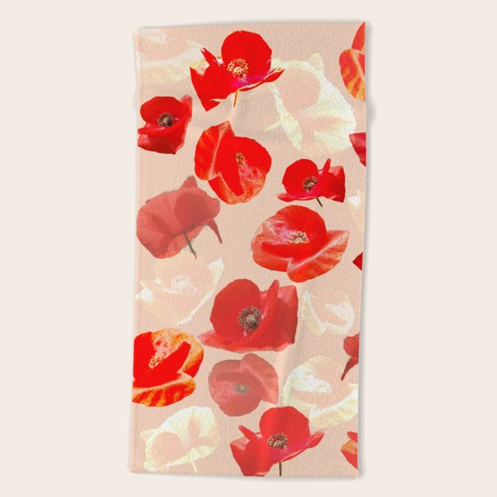 Poppies Beach Towel