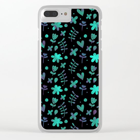 Colorful Lovely Pattern V Clear iPhone Case