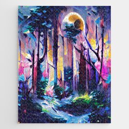 Walking under the Moonlight Jigsaw Puzzle