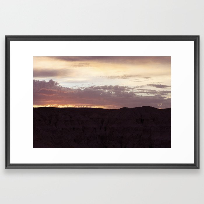 Sunrise over the Badlands x South Dakota Photography Framed Art Print