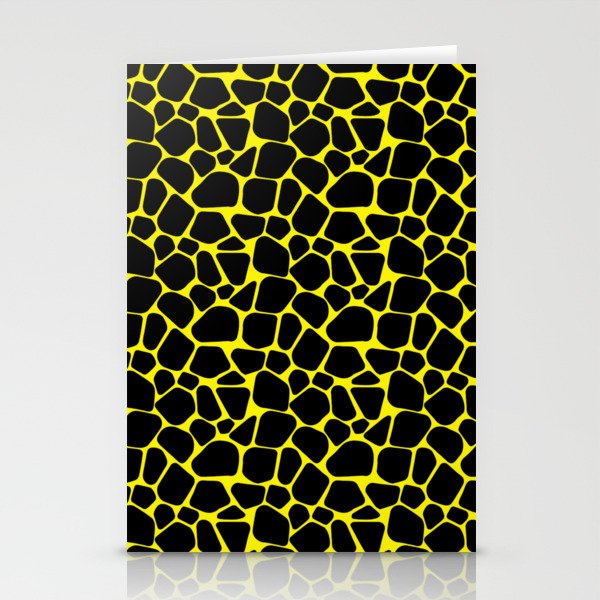 Neon Safari Yellow & Black Stationery Cards