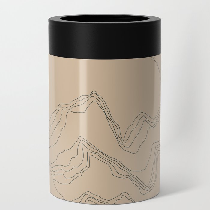 Mountain Line Design Circular Can Cooler