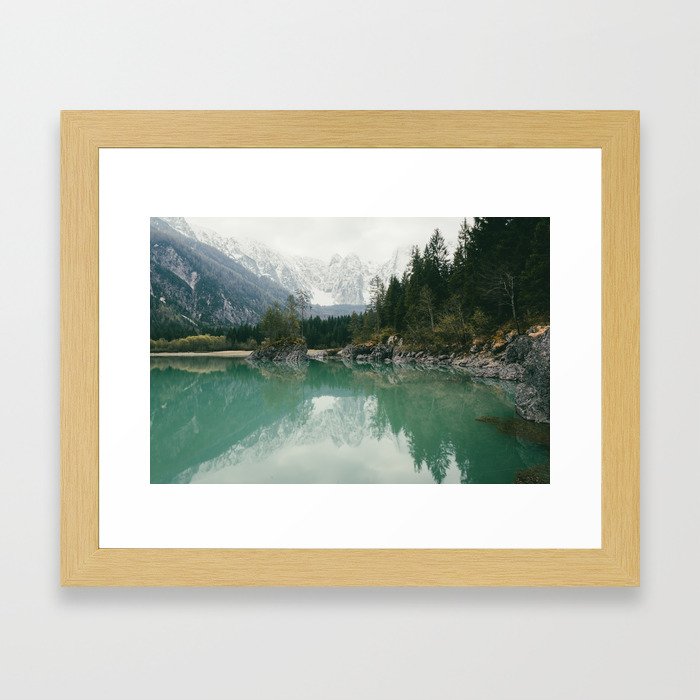 Turquoise lake - Landscape and Nature Photography Framed Art Print