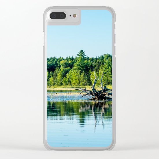 Driftwood Reflection Clear iPhone Case