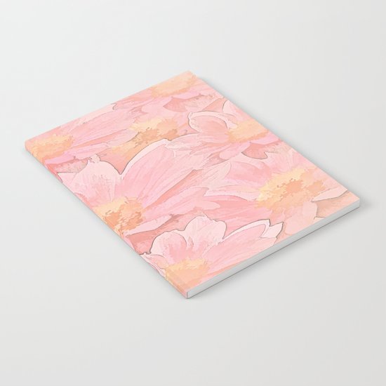 Pretty In Pink Painterly Floral Notebook