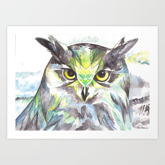 Dreamy Owl Art Print