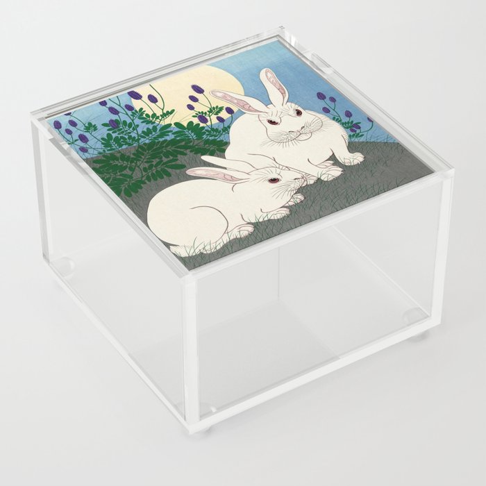 Rabbits at Full Moon, 1920-1930 by Ohara Koson Acrylic Box