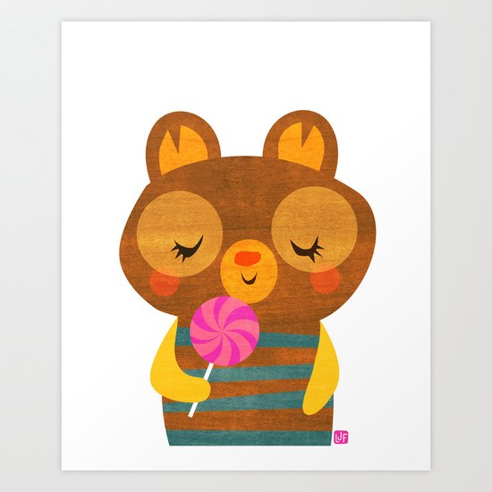 Lolli Bear Art Print
