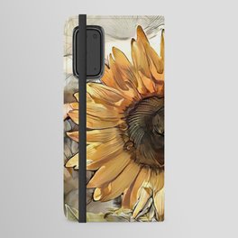 Watercolor Big Sunflower Elegant Collection Android Wallet Case