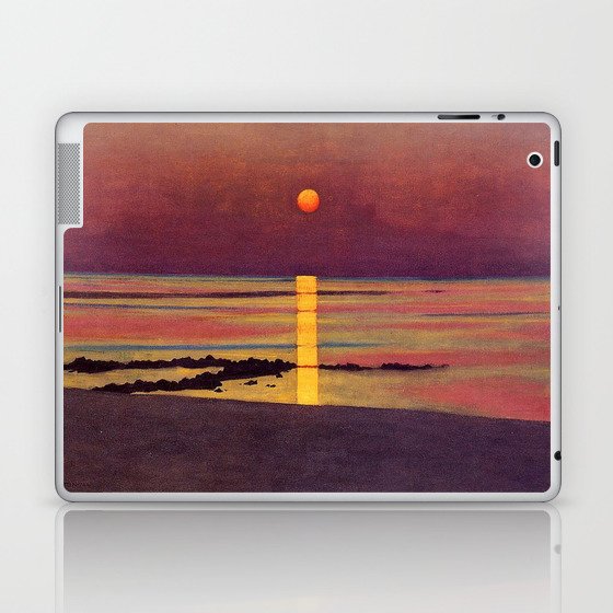 Sunset at the Beach landscape painting by Félix Vallotton Laptop & iPad Skin