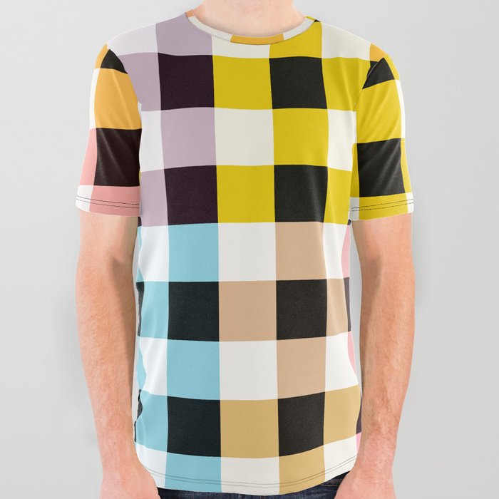 Colorful Checker 05 All Over Graphic Tee