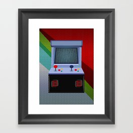 Retro Arcade Joystick Video Game Framed Art Print