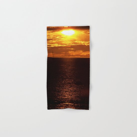 Golden Sunset on the Sea Hand & Bath Towel
