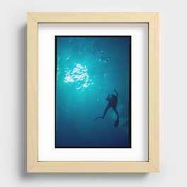 Deep sea diver Recessed Framed Print