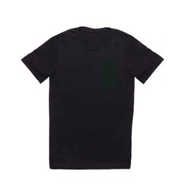 Dark Jungle Green Solid Color Popular Hues Patternless Shades of Green Collection - Hex #1A2421 T Shirt