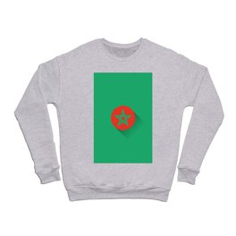 Minimal Morocco Flag Crewneck Sweatshirt
