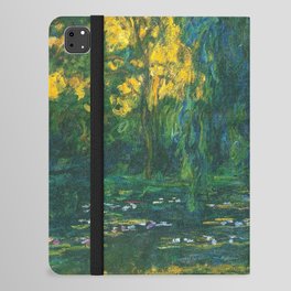 Water Lily Pond and Weeping Willow, Art Print iPad Folio Case