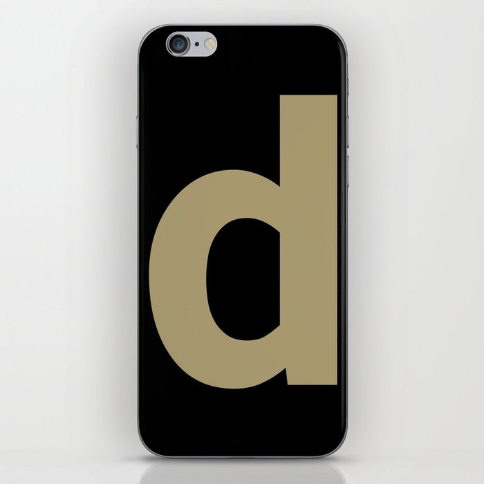letter D (Sand & Black) iPhone Skin