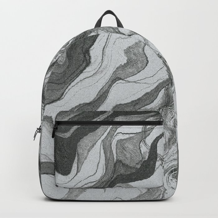 Black and white marble backpack outlet