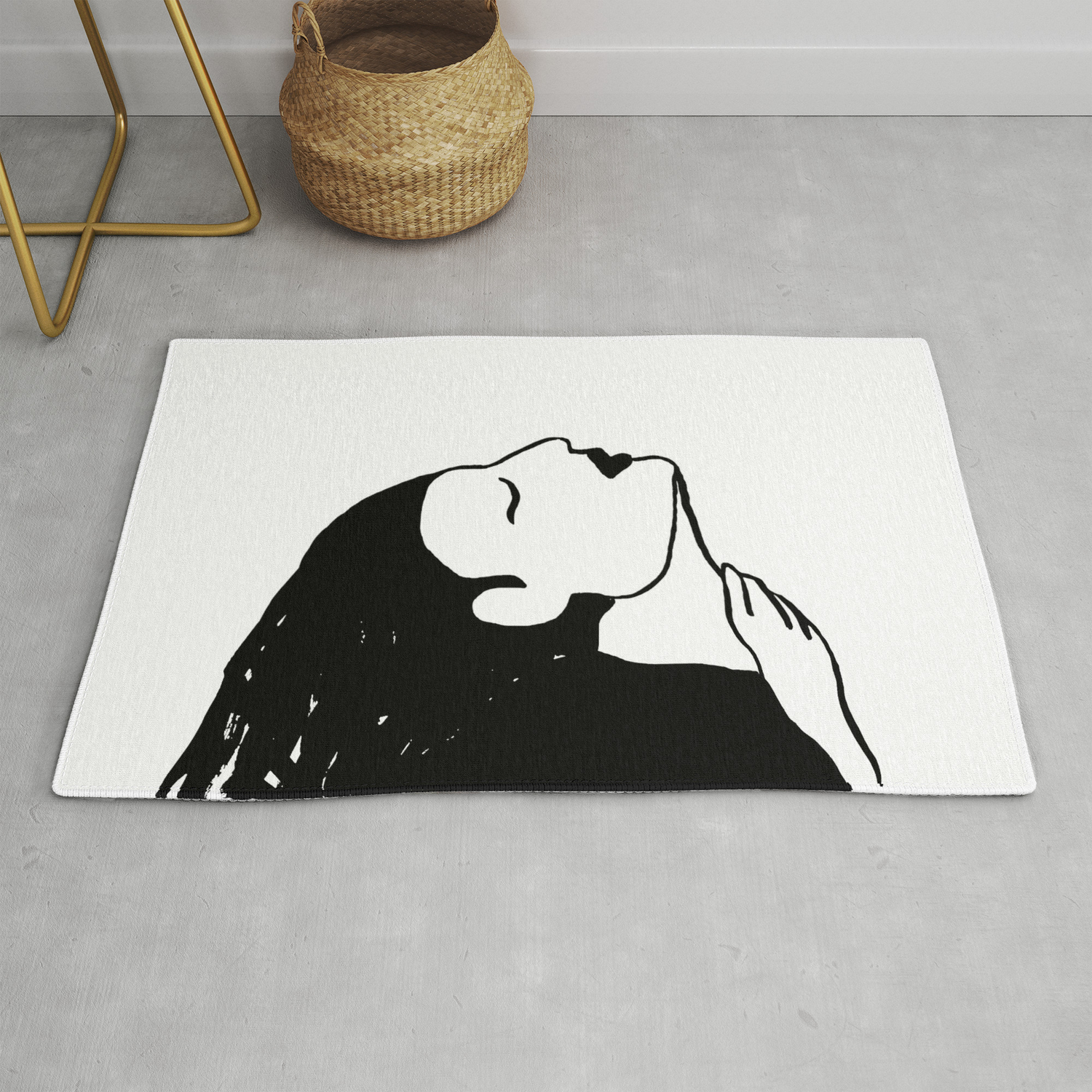 Abstract Portrait Painting Woman People Person Abstract Indiaink