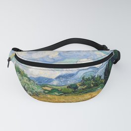 Wheat Field with Cypresses by Vincent van Gogh Fanny Pack