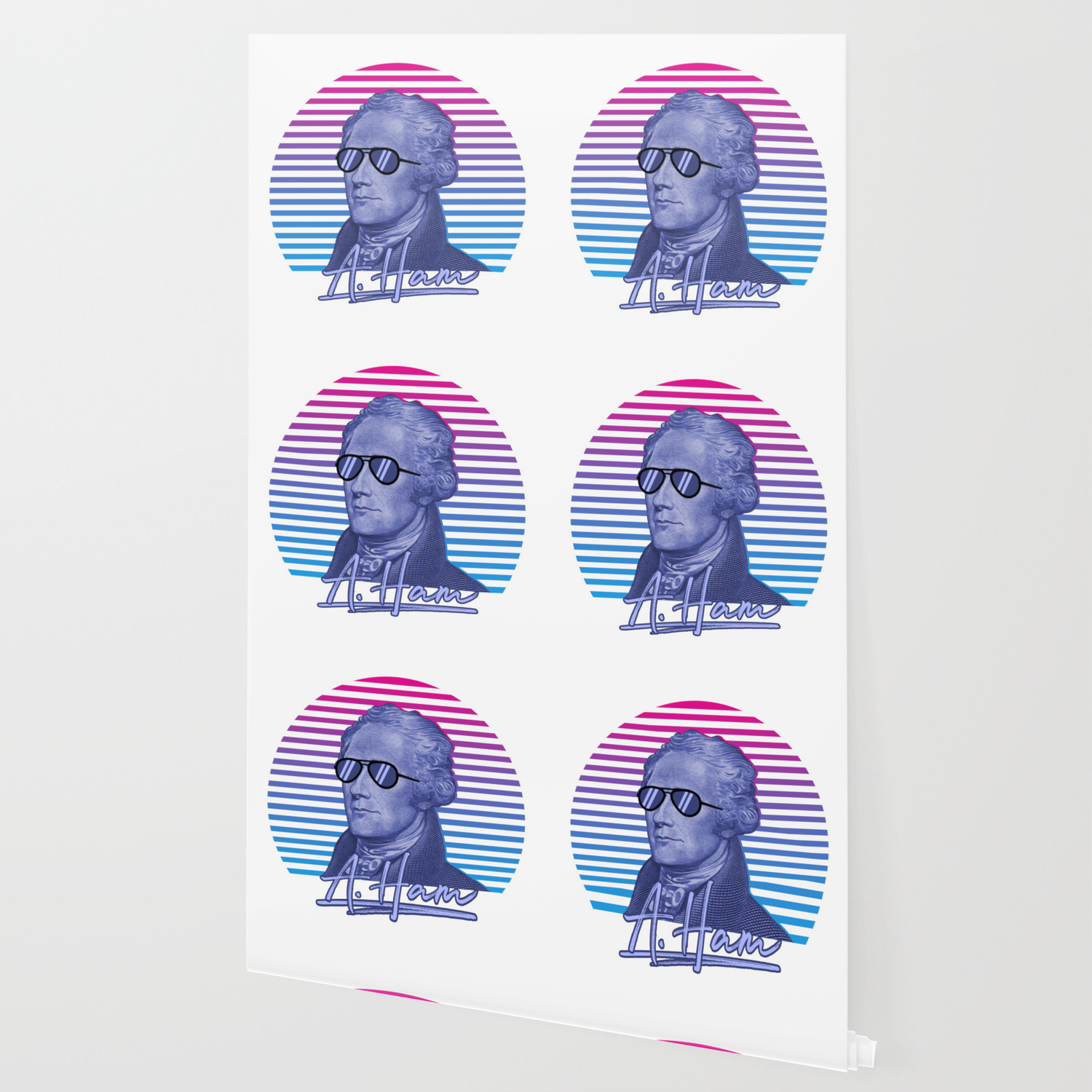 Vintage Retro Alexander Hamilton Musical Funny Patriotic Gift Wallpaper By Mintedfresh Society6
