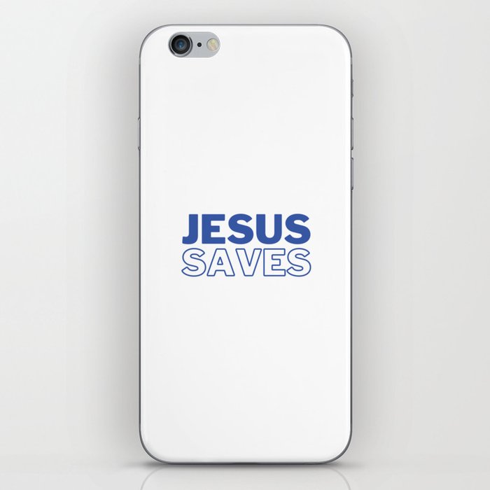 Jesus Saves | Blue iPhone Skin