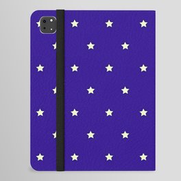White And Dark Blue Magic Stars Collection iPad Folio Case