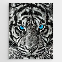 Cool Blue Eyes Tiger Jigsaw Puzzle