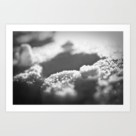 Snow Black and White Art Print