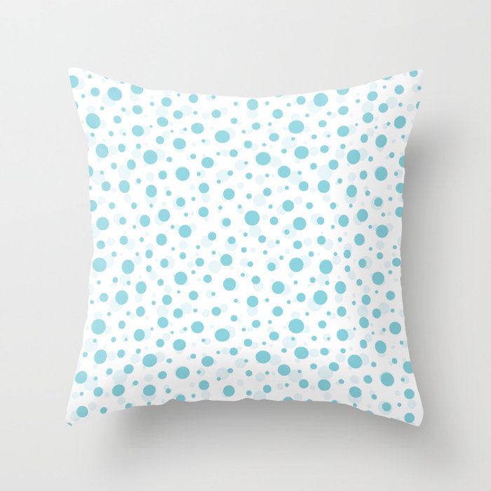 Blue Polka dots design Throw Pillow