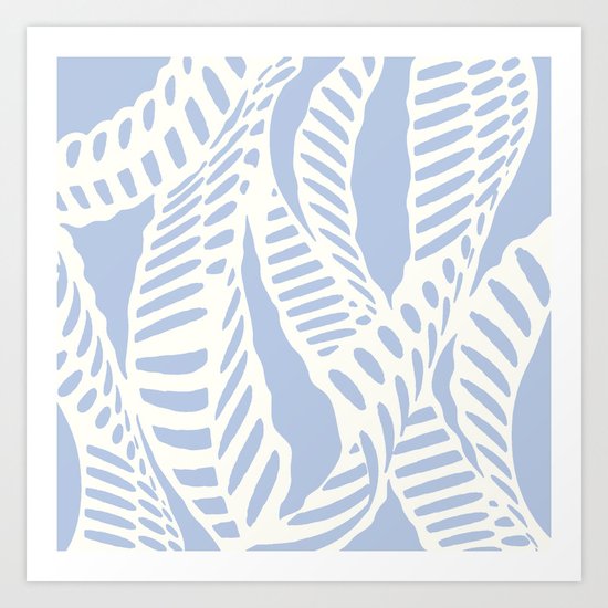 Azul Pastel Al Peas Art Print