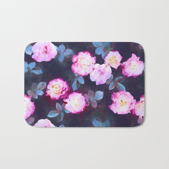 Twilight Roses Bath Mat