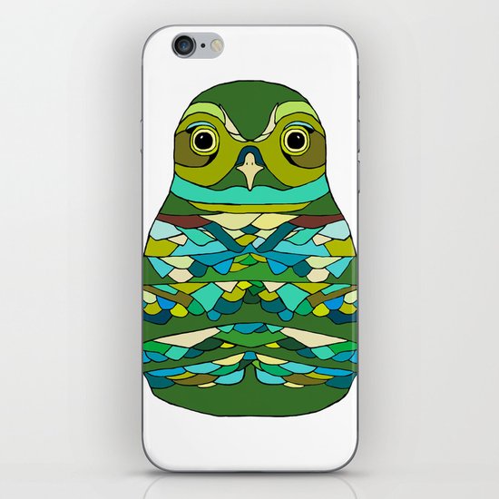 Green Owl iPhone Skin