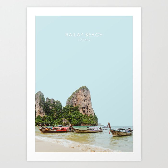 Railay Beach, Thailand Artwork Art Print