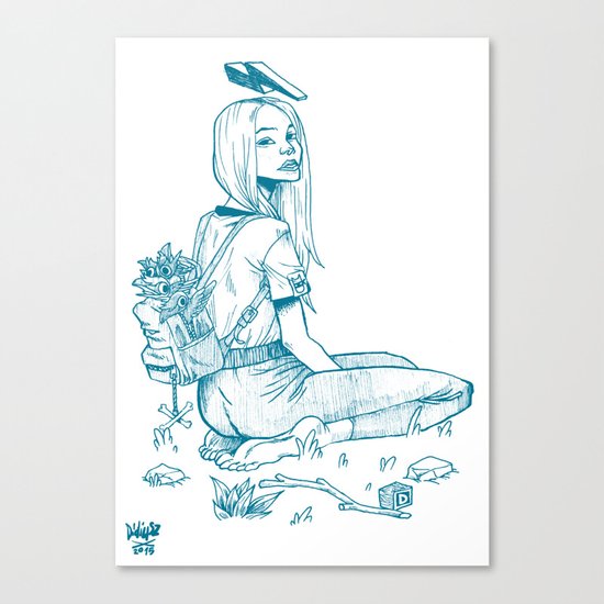 Crow Girl Canvas Print