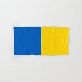 Sapphire and Yellow Solid Shapes Ukraine Flag Colors 100 Percent Commission Donated To IRC Read Bio Hand & Bath Towel